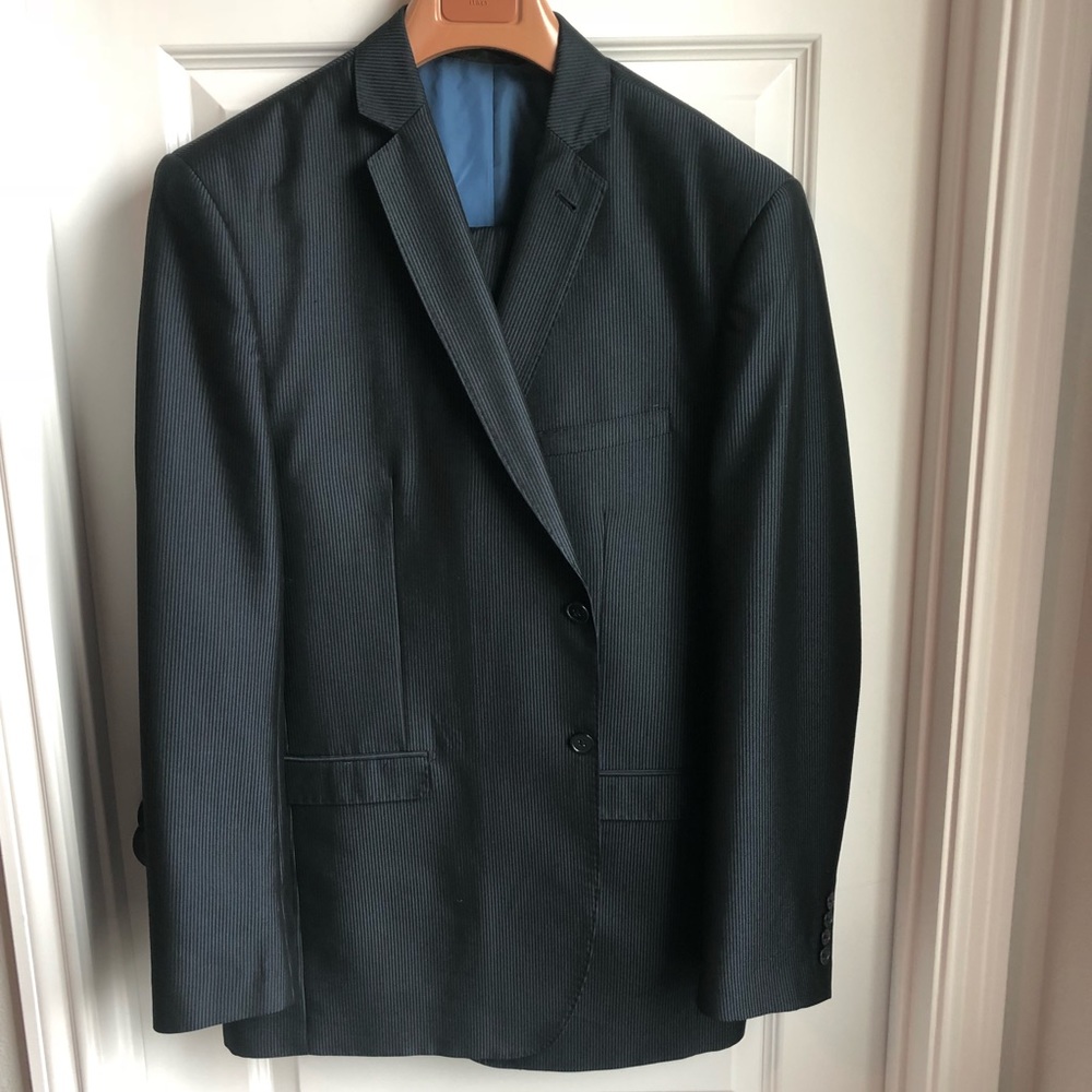 Men’s Navy Italian Pin-Striped Suit